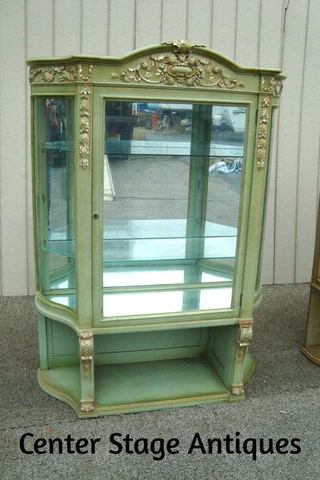 60650 Antique Victorian  Solid Oak Curio China Cabinet QUALITY FULDNER Cover