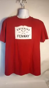 Sully's "Entering Fenway " Street Sign Red Heather Short Sleeve EUC Sz Large - Picture 1 of 6