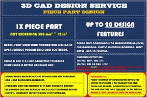3D CAD DESIGN SERVICE [1X STÜCK TEIL KUNSTSTOFFKONSTRUKTION] - Bild 1 von 7