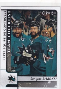 SAN JOSE SHARKS 2017-18 17-18 OPC O-PEE-CHEE TEAM CHECKLIST SP #584 - Picture 1 of 1
