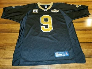 NFL Drew Brees NOLA Saints Team Captain Reebok Onfield Jersey SZ 52 Super Bowl - Picture 1 of 10