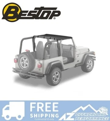 Top de bikini sin tirantes Bestop - Denim negro se adapta a 97-02 Jeep Wrangler TJ 52521-15 Foto 1 de 2