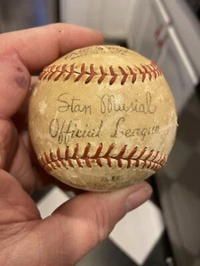 VINTAGE RAWLINGS STAN MUSIAL OFFICIAL LEAGUE BASEBALL MANTLE, SPAHN, GROAT, ETC. - Picture 1 of 8