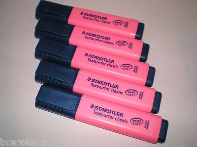5x Staedtler Textsurfer classic rosa pink 364-23 Textmarker Leuchtstift NEU - Bild 1 von 3