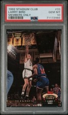 1992 Stadium Club MEMBERS ONLY Larry Bird Basketball Card #33 PSA 10