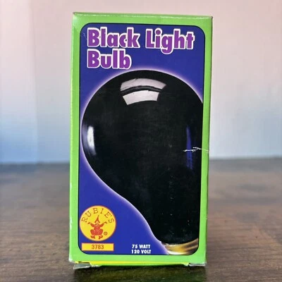 Black Light Halloween Party Bulb 75 Watts 120 Volt Rubies Glow Lightbulb 3783 - Image 1 of 4