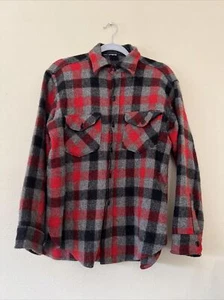Vintage Woolrich Wool Flannel Size Medium? See Measurements No Size Tag - Picture 1 of 5