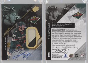 2017-18 SPx Rookies Tier 1 Gold Premium Material /49 Luke Kunin Rookie Auto RC