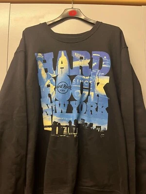 Hard Rock Limited Edition Sweater Men's Size L Black New York Pullover Roundneck - Image 1 of 4