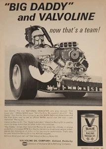 1969 Valvoline Racing Motoröldruck Ad Big Daddy Don Garlits Dragster - Bild 1 von 1