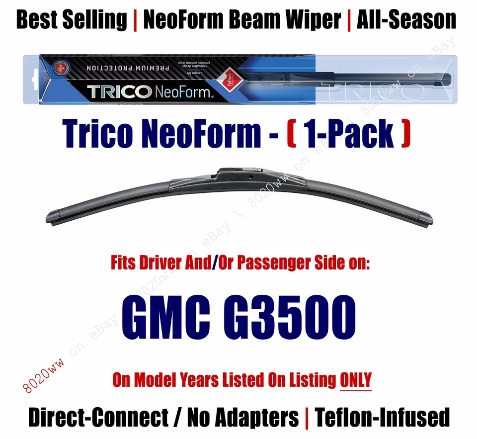Super Premium NeoForm Wiper Blade (Qty 1) fits 1996 GMC G3500 - 16220 - Image 1 of 1