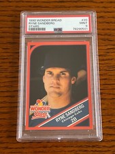 1990 Wonder Bread Stars #20 Ryne Sandberg PSA 9 HOF Cubs POP 3 only 1 higher