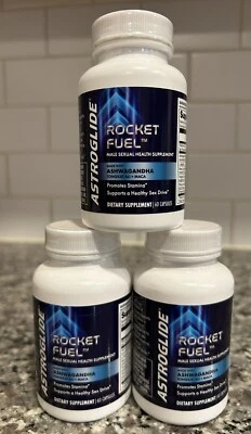 Suplemento para la libido masculina Astroglide Rocket Fuel | 3 botellas | Stocking Stuffer Foto 1 de 4