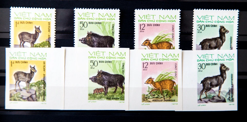 Vietnam SC#698-701 1973 + ANIMALES MNG perforados  Foto 1 de 1