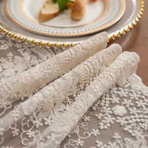 Banquet Decor Table Runner Floral Table Path Table Cover Lace Tablecloth - Bild 1 von 15