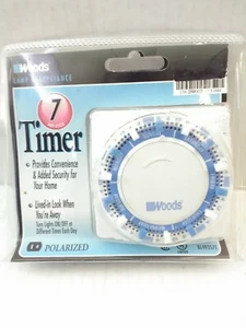 Brand New Woods Indoor Polarized Compact 7- Day Timer For Added Security - Picture 1 of 2