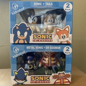Sonic The Hedgehog KidRobot 2 Pack Vinyl Lot Sonic Tails Metal Sonic Eggman - Picture 1 of 3