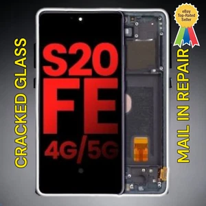Samsung Galaxy S20 FE 5g Cracked Screen Front Glass Repair Mail in Service - Picture 1 of 4