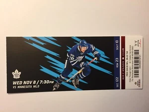 Talón de boleto Toronto Maple Leafs vs Minnesota Wild 8 de noviembre de 2017 - Imagen 1 de 1