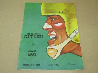 San Francisco Forty Niners NFL program vs. Chicago Bears 1961 football - Image 1 of 4