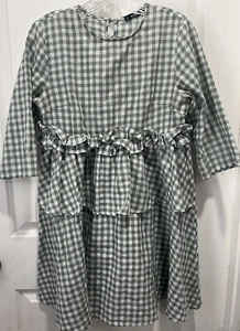 Women's Shein Green & White Gingham Check Dress Size S - Picture 1 of 4