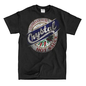 Vintage Crystal Hot Sauce schwarzes T-Shirt - schneller Versand! Hochwertig! - Bild 1 von 1