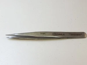 Tweezers 3 SA Watchmaker Stainless Steel Anti-Magnetic Tools Fine Point Jeweller - Picture 1 of 8