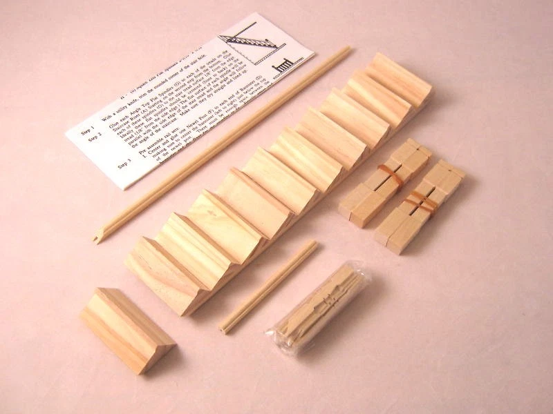 Staircase Kit Houseworks narrow wooden dollhouse #7100 1/12 scale  - Image 1 of 1