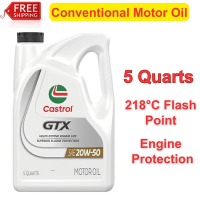 Premium 20W-50 Motor Oil, 5 Quarts, Sludge Protection & Engine Performance Boost - Image 1 of 4