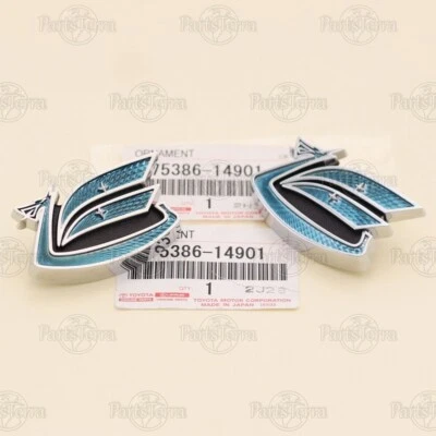 75386-14901 DOS JDM Toyota CELICA 1971-77 Blue Dragon Ornamento Logo Emblema Insignia Foto 1 de 4