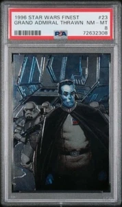 1996 Topps Star Wars Finest Chromium PSA 8 Grand Admiral Thrawn Rookie Card #23 - Bild 1 von 2