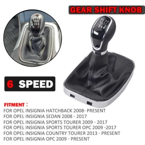 6 speed Black Manual Gear Stick Shift Knob Lever For 08-17 OPEL Insignia Sedan - Foto 1 di 7