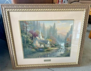 Thomas Kinkade - The Forest Chapel -Library Edition   26''x30'' w/ COA - Picture 1 of 4