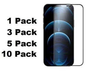 Full Coverage Edge to Edge Tempered Glass Screen Protector for iPhone 12/12 Pro - Picture 1 of 1