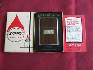 Vintage Zippo Lighter 1976 Wood Grain Applique w/Box & Papers - Picture 1 of 6