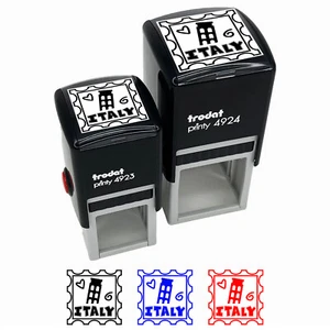 Italy Passport Travel Self-Inking Rubber Stamp Ink Stamper - Picture 1 of 8