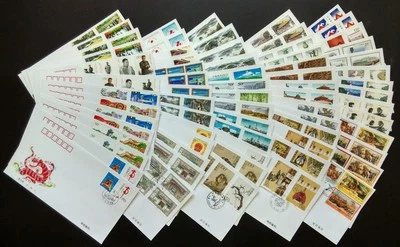 China 1998 One Lot FDC (54 Iss 170v Stamps 69 cvrs)中国1998年首日封(A+B)共54套170枚邮票69个封 - Image 1 of 4