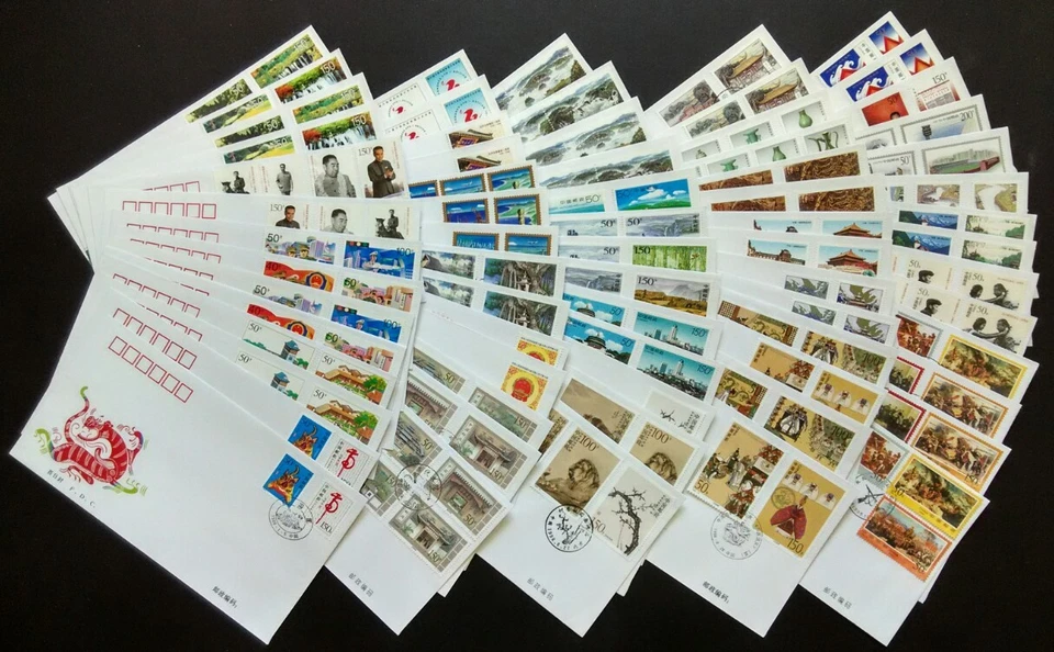 China 1998 One Lot FDC (54 Iss 170v Stamps 69 cvrs)中国1998年首日封(A+B)共54套170枚邮票69个封 - Image 1 of 4