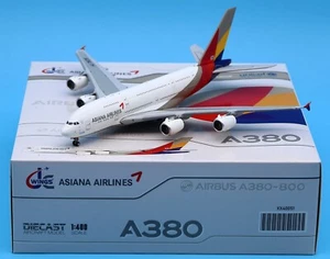 JC Wings 1:400 Asiana Airlines AIRBUS A380 Diecast Aircraft Jet Model HL7626 - Picture 1 of 13