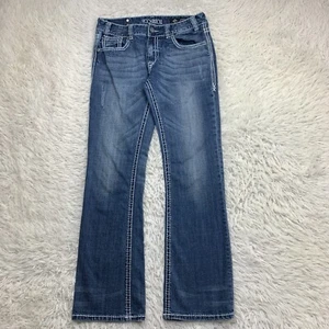 Rock & Roll Cowgirl Jeans 30x30 Blue Pants Low Rise Western Riding Tag 30x32 - Picture 1 of 15