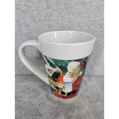 Taza de Navidad Royal Norfolk Santa Claus taza de café verde vajilla navideña Foto 1 de 4
