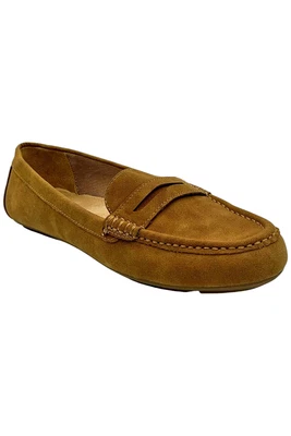 Mocasines sin cordones LifeStride Riviera para mujer color tostado informal gamuza Foto 1 de 3