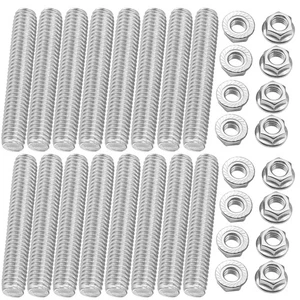 16 Pcs M8*1.25 Studs Kit Stainless Steel Exhaust Studs and Nuts Kit for Ford 4.6 - Picture 1 of 4