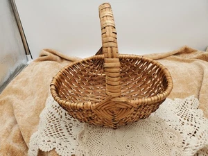 Vintage Weidenkorb handgewebt - Bild 1 von 9