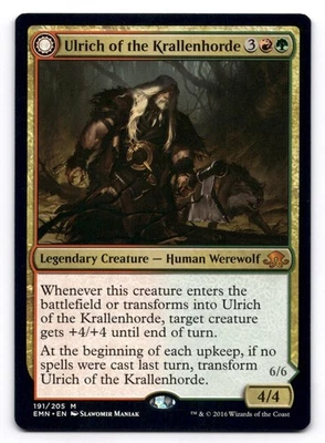Ulrich of the Krallenhorde LP Eldritch Moon 191/205 MTG Regular - Image 1 of 2