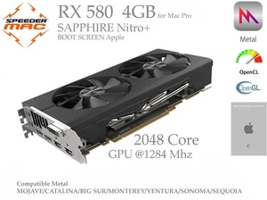  AMD Radeon Rx 580 Nitro 4GB RAM DDR5 Mac Pro - Pantalla Mojave De Sequoia - Bild 1 von 3