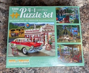Vacation Life 4 in 1 Puzzle Set 1000 Teile werkseitig versiegelt - Bild 1 von 5