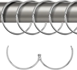 20 Stück gardinenringe zum öffnen, 50mm Metall Gardinenringe Vorhangringe, R - Bild 1 von 6