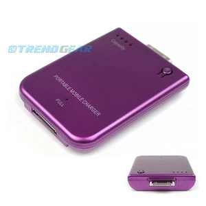 2800MAH EXTERNAL PURPLE BATTERY POWER CHARGER 30PIN IPHONE 4S 4 3GS IPOD CLASSIC - Photo 1 sur 1