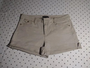 White House Black Market Women's Khaki Shorts Sz 8 Studded Rhinestone Low Rise - Picture 1 of 5